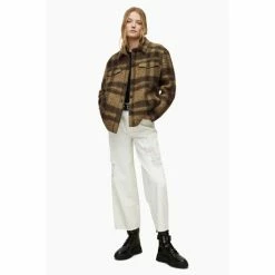 All Saints Green Rosey Check Overshirt -AllSaints shop unnamed file 1018