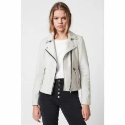 All Saints AllSaints White Dalby Biker Jacket