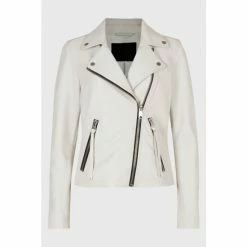 All Saints AllSaints White Dalby Biker Jacket -AllSaints shop unnamed file 1024