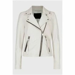 All Saints AllSaints White Dalby Biker Jacket -AllSaints shop unnamed file 1026