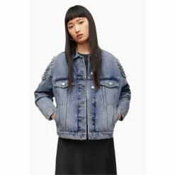 All Saints AllSaints Blue Bella Punk Denim Jacket -AllSaints shop unnamed file 1030