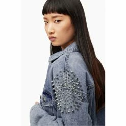 All Saints AllSaints Blue Bella Punk Denim Jacket -AllSaints shop unnamed file 1032