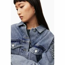 All Saints AllSaints Blue Bella Punk Denim Jacket -AllSaints shop unnamed file 1033