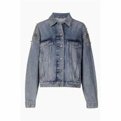 All Saints AllSaints Blue Bella Punk Denim Jacket -AllSaints shop unnamed file 1035