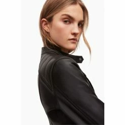 All Saints AllSaints Black Neve Tab Neck Biker Jacket 5 All Saints AllSaints Black Neve Tab Neck Biker Jacket -AllSaints shop unnamed file 1093