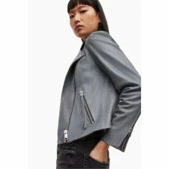 All Saints AllSaints Grey Dalby Biker Jacket 3 All Saints AllSaints Grey Dalby Biker Jacket -AllSaints shop unnamed file 1100