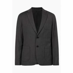 All Saints AllSaints Yakushi Grey Blazer -AllSaints shop unnamed file 1108