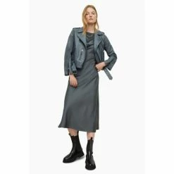 All Saints AllSaints Balfern Blue Biker Jacket -AllSaints shop unnamed file 1120