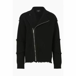 All Saints Black Biker Zip Jacket