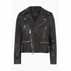 All Saints AllSaints Black Tavis Biker Jacket -AllSaints shop unnamed file 1198