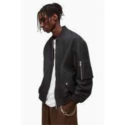 All Saints AllSaints Black Koyo Oversized Bomber Jacket 4 All Saints AllSaints Black Koyo Oversized Bomber Jacket -AllSaints shop unnamed file 1257