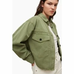 All Saints AllSaints Rylan Green Shirt Jacket -AllSaints shop unnamed file 1266
