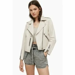 All Saints AllSaints White Fern Biker Jacket