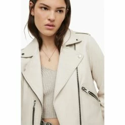 All Saints AllSaints White Fern Biker Jacket -AllSaints shop unnamed file 1275