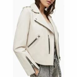 All Saints AllSaints White Fern Biker Jacket -AllSaints shop unnamed file 1276