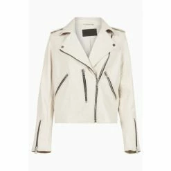 All Saints AllSaints White Fern Biker Jacket -AllSaints shop unnamed file 1277