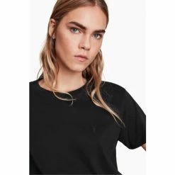 All Saints AllSaints Grace Black T-Shirt -AllSaints shop unnamed file 128