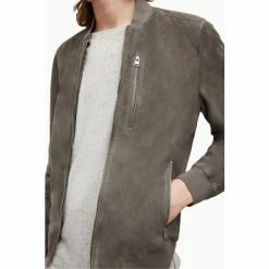 All Saints AllSaints Grey Kemble Bomber Jacket -AllSaints shop unnamed file 1323