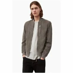 All Saints AllSaints Grey Kemble Bomber Jacket -AllSaints shop unnamed file 1324