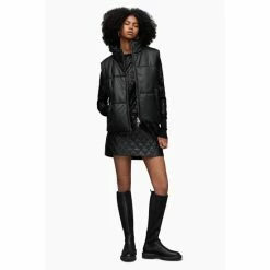 All Saints AllSaints Bradbury Black Puffer Gilet -AllSaints shop unnamed file 1328