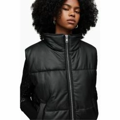 All Saints AllSaints Bradbury Black Puffer Gilet -AllSaints shop unnamed file 1329