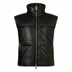 All Saints AllSaints Bradbury Black Puffer Gilet -AllSaints shop unnamed file 1330