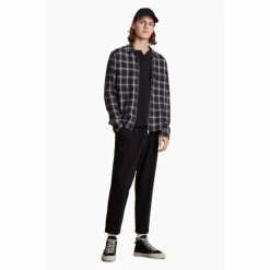 All Saints Black Figure Ls Henley T-Shirt -AllSaints shop unnamed file 134