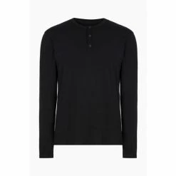 All Saints Black Figure Ls Henley T-Shirt -AllSaints shop unnamed file 137