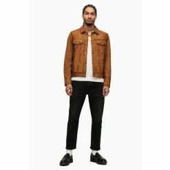 All Saints AllSaints Denton Brown Trucker Jacket
