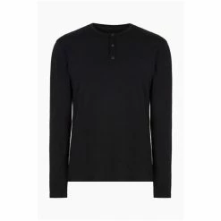 All Saints Black Figure Ls Henley T-Shirt -AllSaints shop unnamed file 138