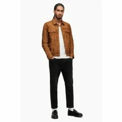 All Saints AllSaints Denton Brown Trucker Jacket -AllSaints shop unnamed file 1381