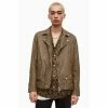 All Saints AllSaints Brown Milo Biker Jacket