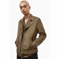 All Saints AllSaints Brown Milo Biker Jacket -AllSaints shop unnamed file 1388