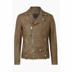 All Saints AllSaints Brown Milo Biker Jacket -AllSaints shop unnamed file 1389