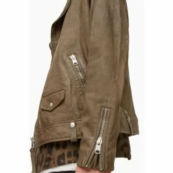 All Saints AllSaints Brown Milo Biker Jacket -AllSaints shop unnamed file 1390