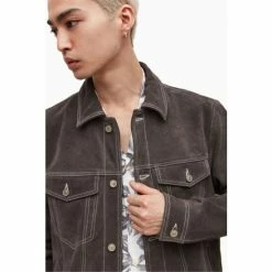 All Saints AllSaints Grey Inu Trucker Jacket -AllSaints shop unnamed file 1410