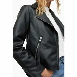 All Saints AllSaints Dalby Faux Black Biker Jacket 5 All Saints AllSaints Dalby Faux Black Biker Jacket -AllSaints shop unnamed file 1457