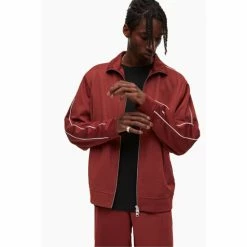 All Saints AllSaints Moreno Red Track Jacket