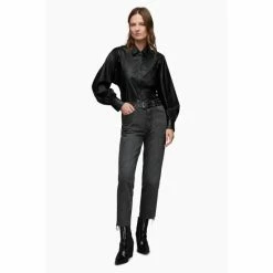 All Saints AllSaints Bella Black Shirt -AllSaints shop unnamed file 1486