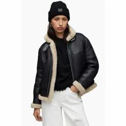 All Saints AllSaints Lorel Black Flying Jacket -AllSaints shop unnamed file 1494