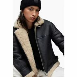 All Saints AllSaints Lorel Black Flying Jacket -AllSaints shop unnamed file 1498