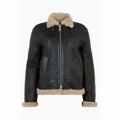 All Saints AllSaints Lorel Black Flying Jacket -AllSaints shop unnamed file 1501