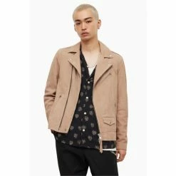 All Saints AllSaints Nedwell Brown Biker Jacket