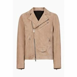 All Saints AllSaints Nedwell Brown Biker Jacket -AllSaints shop unnamed file 1517