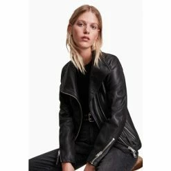 All Saints AllSaints Black Ellis Biker Jacket -AllSaints shop unnamed file 1539