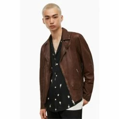 All Saints AllSaints Rio Biker Brown Jacket