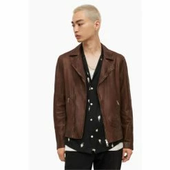 All Saints AllSaints Rio Biker Brown Jacket -AllSaints shop unnamed file 1559