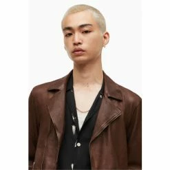 All Saints AllSaints Rio Biker Brown Jacket -AllSaints shop unnamed file 1560