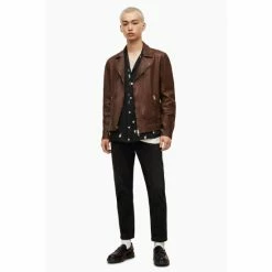 All Saints AllSaints Rio Biker Brown Jacket -AllSaints shop unnamed file 1561