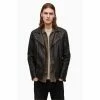 All Saints Blue Conroy Leather Biker Jacket